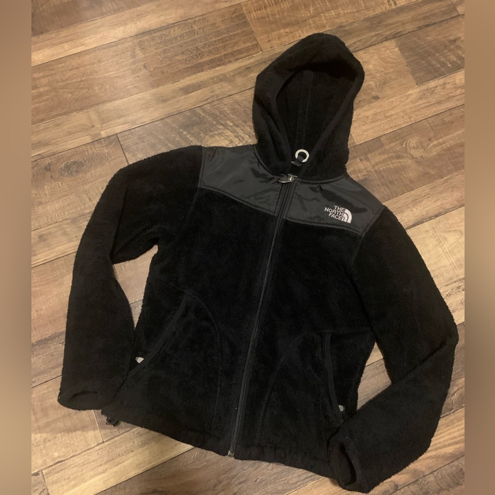 The north face black fuzzy osito for zip fleece with hood extra small Gorpcore - Picture 7 of 7